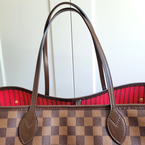 💕CLASSIC Tote Bag Louis Vuitton Neverfull GM Damier Ebene - Picture 2 of 16